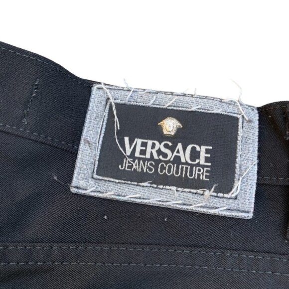 Vintage Versace Jeans Couture Size 33 Black - Picture 3 of 12